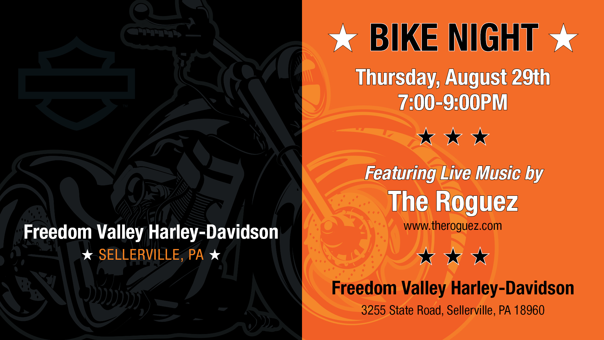 Freedom Valley Harley-Davidson Bike Night - Aug. 29th